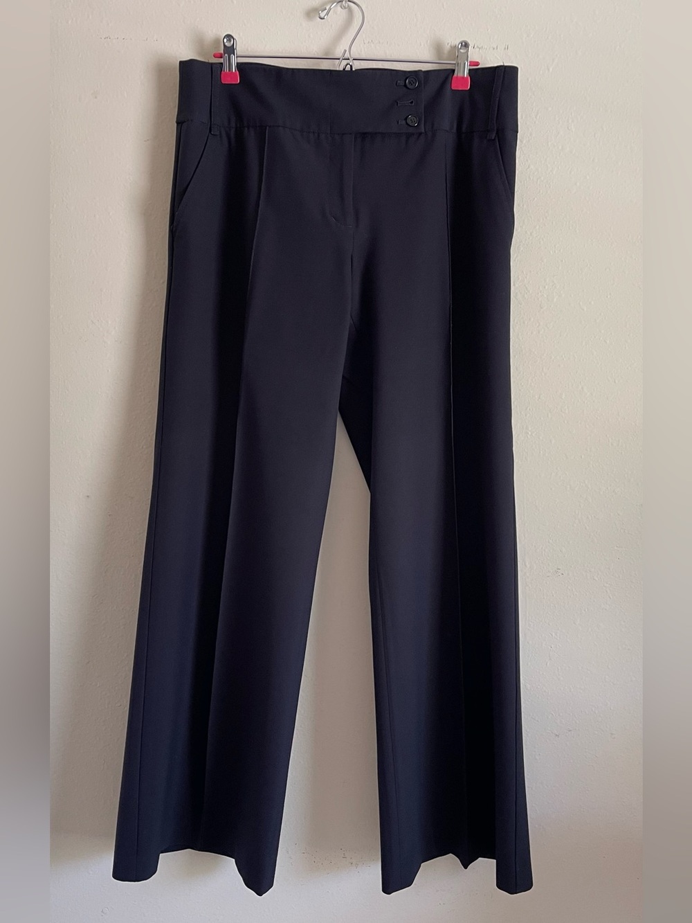 BCBGMaxAzria Black Wide-Leg Trousers